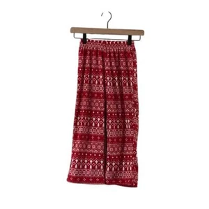 Fair Isle Red Fleece Kids Holiday Pajama Pants Sz 5 - Picture 1 of 4