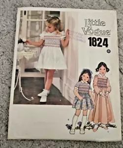 Vogue# 1545 Sewing Pattern girls dresses size 5 uncut - Picture 1 of 2