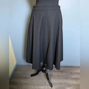 Karen Millen Quilted Elegant Black Midi Skirt With Pockets - Picture 1 of 13