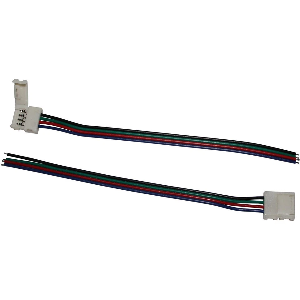 5x 15cm RGB LED Clip Conector con Cable para 10mm RGB LED tira 15x5mm - Imagen 1 de 1