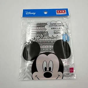 Disney Japan Mickey Mouse Detailed Paper Stick Cotton Swabs: Made in Japan (H2) - Picture 1 of 2
