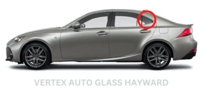 Vidrio de ventilación trasera lado izquierdo del conductor 14-20 Lexus IS250 IS350 IS200t IS300 26025 Foto 1 de 2