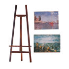 Dollhouse Miniature Accessory Artist Easel Stand & 2 Wood Paintings Picture* _co