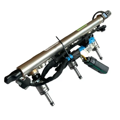 Riel inyector de combustible LH Ford F-150 2,7 L V6 Turbo FT4E-BE OEM con inyectores 15-20 Foto 1 de 4