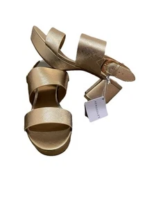 Aerosoles Women's Gold Camilia Heeled Sandal Size 10W - Picture 1 of 8