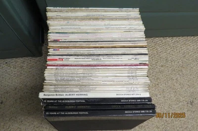 JOB LOT OF 78  + 4 BOX SETS OF BENJAMIN BRITTEN CLASSICAL VINYL LP RECORDS - Image 1 of 4