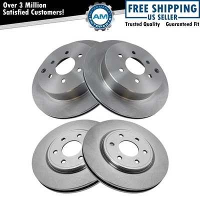 Front and Rear Brake Rotors Set For 2005-2012 Nissan Pathfinder - Изображение 1 из 4