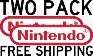 TWO PACK NINTENDO NES LOGO DECAL VINYL STICKER CONSOLE RETRO FREE SHIPPING - Picture 1 of 1