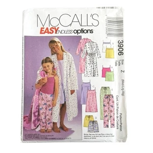 McCall’s Sewing Pattern 3906 Girls’ M-XL Pajamas Top Bottoms & Robes Uncut  - Picture 1 of 3