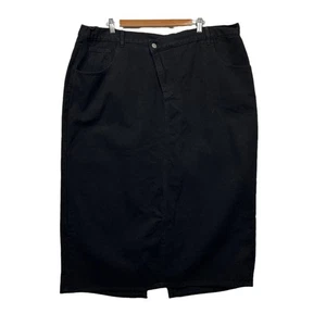 Shein Curve Pencil Skirt Size 4XL 18 20 Black Cotton Blend Pockets New - Bild 1 von 10