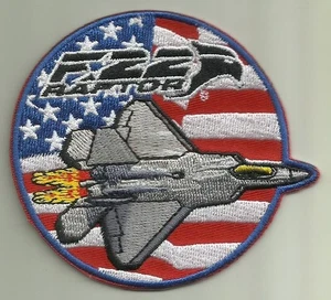 PARCHE DE AVIÓN F-22 RAPTOR BANDERA DE EE. UU. MARINA FURTIVA AVIÓN DE COMBATE PILOTO DE GUERRA VOLAR - Imagen 1 de 2