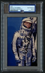 Wally Schirra d2007 signed Autogramm 3x5 Foto Mercury 7 Astronaut PSA Slabbed - Bild 1 von 1