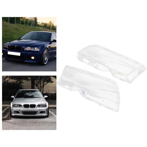 Headlight Lens Covers Clear for BMW E46 9801 3Series Replacement 4 Door - Picture 1 of 12