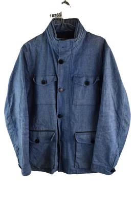 HACKETT LONDON Blue Field Coat size M Mens Linen Casual Outdoors Outerwear - Image 1 of 4