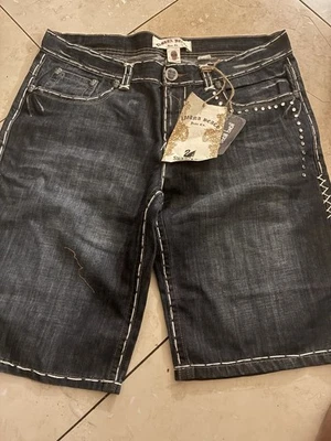 Vintage Y2K NWT Laguna Beach Jean Co Hand Stitched Baggy Jean Shorts Size 40 - Image 1 of 4