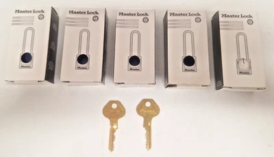 5 Master Lock 410Kas6blu Lockout Padlock Keyed Alike, Thermoplastic, Blue, 1-1/2 - Image 1 of 4