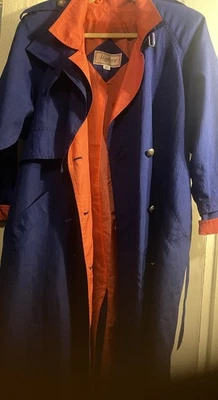 Blue And Pink J gallery Retro Trench Coat - Image 1 of 4