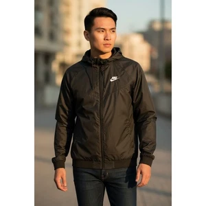 Nike Windrunner Kapuzenjacke schwarz Full Zip leicht Herren Gr. M - Bild 1 von 8