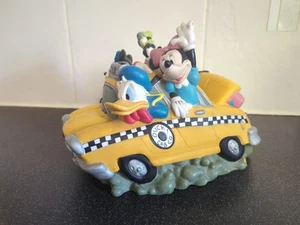 Vintage Official Disney Fab 5 Mickey Mouse & Friends Taxi Money Box - Foto 1 di 8