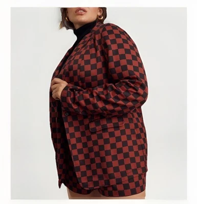 Blazer largo a cuadros Anthropologie Maeve para mujer talla 8 Foto 1 de 4