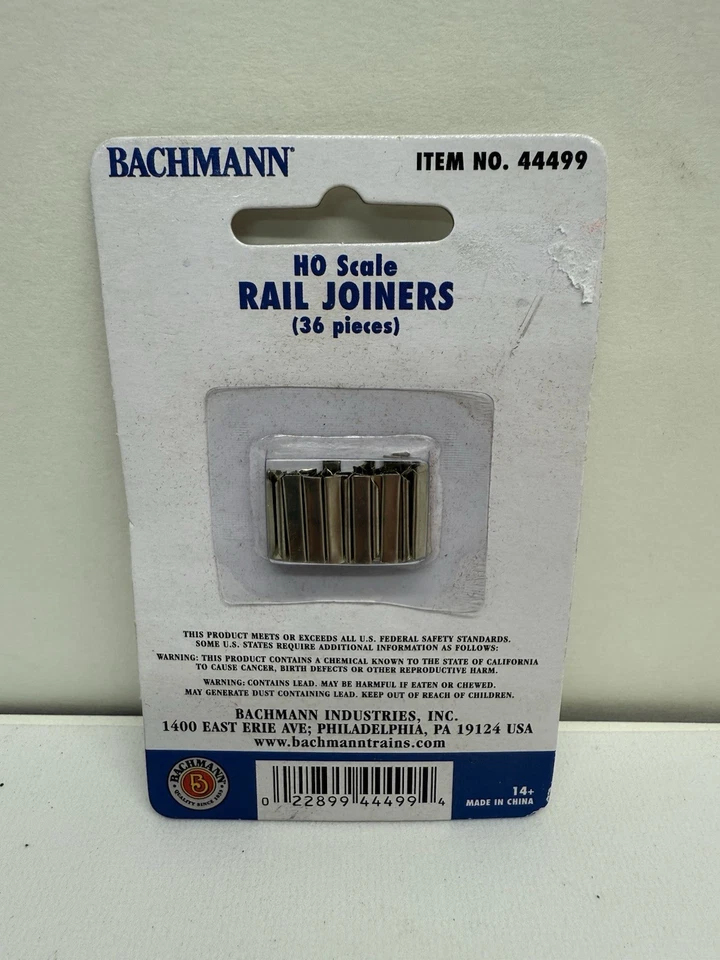NEW Bachmann EZ Track Rail Joiners (36) HO Scale - Image 1 of 1
