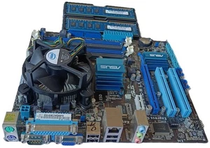 SCHEDA MADRE ASUS P5G41C-M LX, CORE 2 QUAD Q8200 + 8 GB RAM DDR3 + ALIMENTATORE - Foto 1 di 18