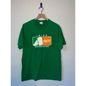 Vintage Irish Beer Drinking Team Shirt Alcohol Green Tee 2000s L Large - Bild 1 von 9