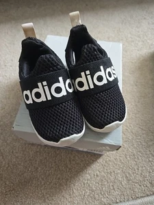ADIDAS GW2778 LITE RACER ADAPT 4.0 Inf`s Size 4k Black/White Mesh Running Shoe - Picture 1 of 7