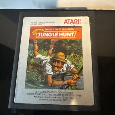 Vintage Jungle Hunt (Atari 2600, 1983)  Authentic Cartridge Only（92） - Image 1 of 3