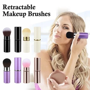 Pinceles de maquillaje profesional colorete retráctil base en polvo rostro - Imagen 1 de 14