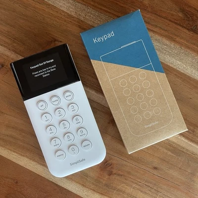 SimpliSafe Wireless Pin pad Keypad KP3W White Home Security Excellent - Image 1 of 4
