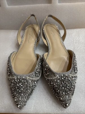 Nuevos planos para mujer Blue By Betsey Johnson SB Molly Glitz talla 8M Foto 1 de 4