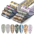 10pcs Snake Print Stickers On Nails Foils Mixed Design Charming Sliders For Nail