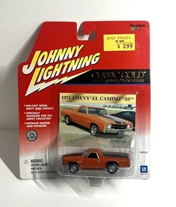 Chevy El Camino SS 1971 Johnny Lightning clásico dorado nuevo/muy buen estado/leer - Imagen 1 de 2