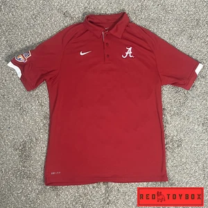 Alabama Crimson Tide Shirt Mens M Nike Dri-Fit 2013 NCAA BCS Championship Polo - Picture 1 of 13