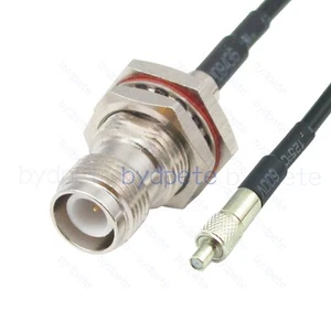 TS9 female to RPTNC female RP-TNC bulkhead RG316 Coax Cable Coaxial 50ohms 25cm - Picture 1 of 5