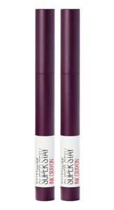 Maybelline Super Stay Ink Crayon Lipstick w/Sharpener #70 FORGET THE RULES-2Pack - Picture 1 of 3