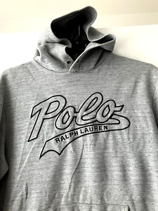 Polo Ralph Lauren grigia leggera con cappuccio e logo ricamato taglia L - Foto 1 di 13