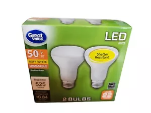 Great Value LED Light Bulb, 7 Watts (50W Equivalent) R20 Floodlight Lamp E26 Med - Picture 1 of 3