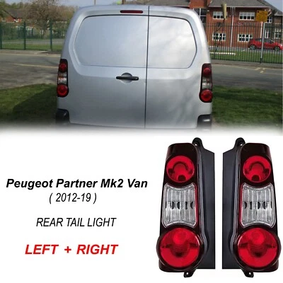 For Peugeot Partner MK2 2012-19 Pair Rear Tail Light Brake Lamp Right Left Side - Image 1 of 4