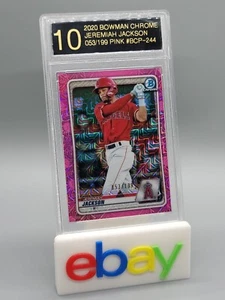 2020 Bowman Chrome LA Angels JEREMIAH JACKSON #BCP-244 pink mojo / 199 LRG 10 - Picture 1 of 3