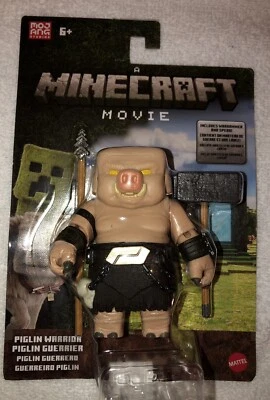 Mattel Minecraft Película PIGLIN WARRIOR con Warhammer y Lanza Figura 4" NUEVO 2025 Foto 1 de 4