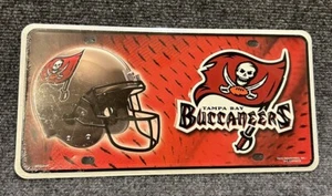 Tampa Bay Buccaneers Targa Auto Tag in Metallo, Design Split, 6x12 Pollici - Foto 1 di 2
