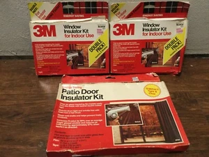 NEW (2) 3M Indoor Window Insulator Kit for 2 Windows 3'x5' + (1) Patio Door - Picture 1 of 6