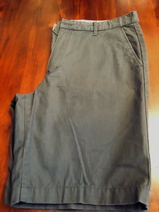 Claiborne Men's Flat Front charcoal Gray Textured Twill Size 34" - Picture 1 of 4