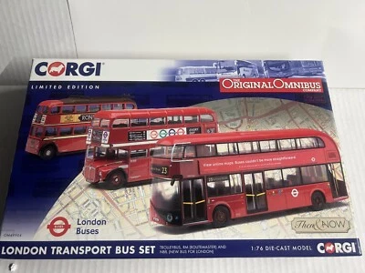 Corgi Original Omnibus OM49904 3-bus set London Transport Trolleybus Routemaster - Image 1 of 2