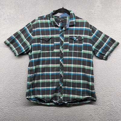 Рубашка мужская Billabong на пуговицах многоцветная клетчатая с коротким рукавом с воротником размер L - Изображение 1 из 4