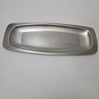 Vintage Oneida 18/8 Stainless Steel Rectangle Bread Platter Tray 15" - Image 1 of 4