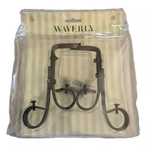 Waverly Kirsch Decorative Metal Curtain Rod Bracket Black Wrought Iron - Picture 1 of 2