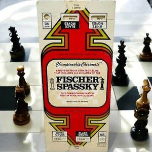 Scheda Scacchi 1972 Campionato Guida Slide Chessmate Fischer Vs Spassky Strategia - Foto 1 di 12